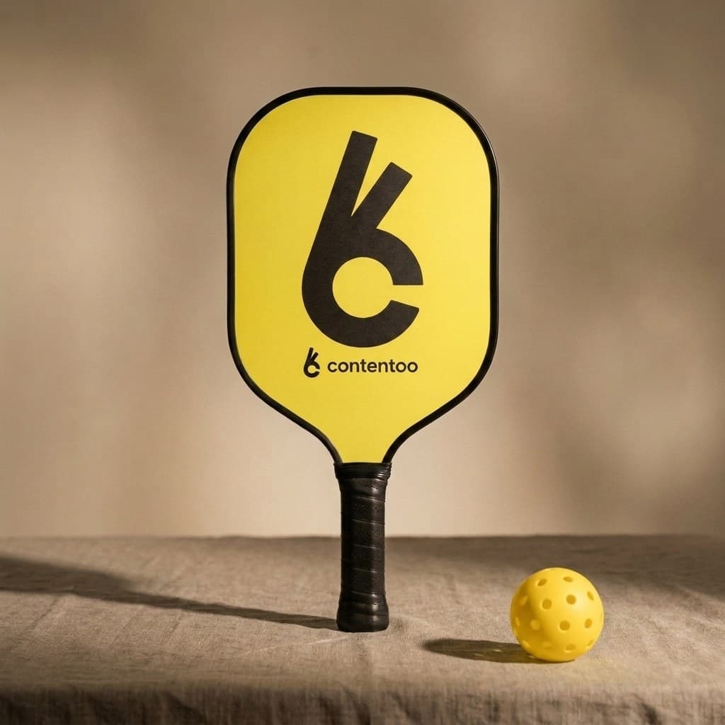 What is pickleball: paddle and ball on a pickleball court